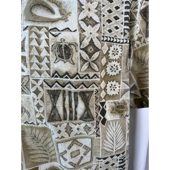 Ho Aloha Made In Hawaii Mens Beige Hawaiian Shirt - Picture 12 of 16